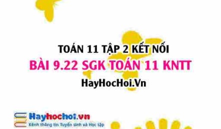 Bài 9.22 SGK Toán 11 Tập 2 Kết nối tri thức